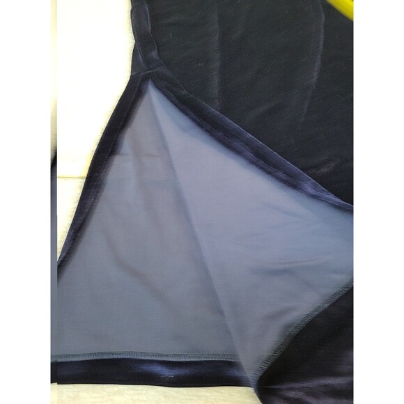 Maternity Dress Womens Size Sm Navy Velvet Spaghetti Straps V-neck Maxi Stretchy - Picture 7 of 9